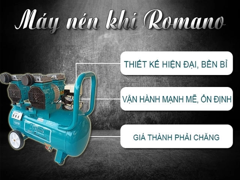 Tổng hợp 3 model máy nén khí Romano giá rẻ đáng đầu tư