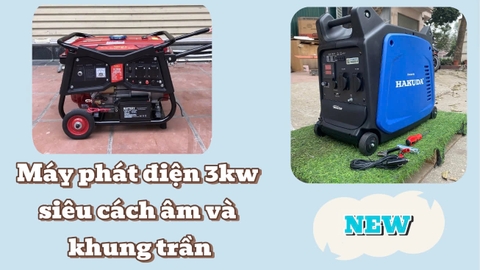 So Sánh Máy Phát Điện 3KW Siêu Cách Âm Và Máy 3KW Khung Trần