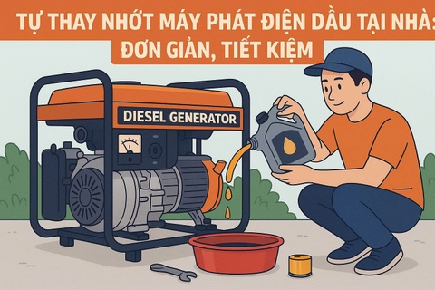 Hướng Dẫn Tự Thay Nhớt Máy Phát Điện Chạy Dầu Tại Nhà