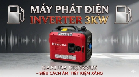 Máy Phát Điện Inverter 3KW Hakuda HKD3300i – Siêu Cách Âm, Tiết Kiệm Xăng?