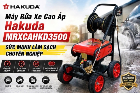 Máy Rửa Xe Cao Áp Hakuda MRXCAHKD3500 – Sức Mạnh Làm Sạch Chuyên Nghiệp