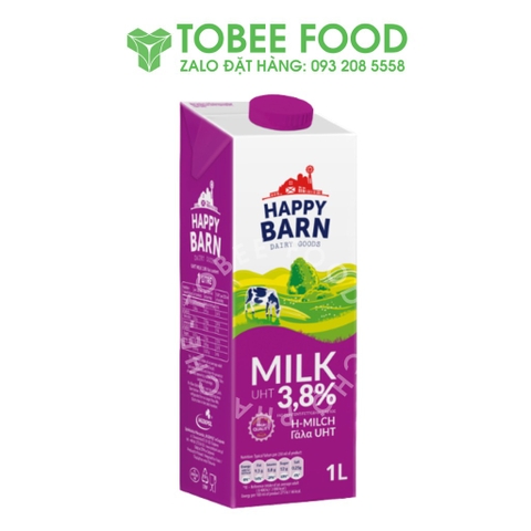 SỮA TƯƠI FULL CREAM - 1L - HAPPY BARN | Nguyên liệu pha chế - TOBEE FOOD