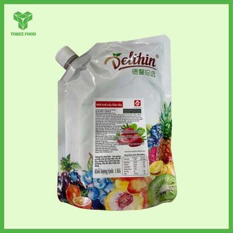 Delthin Mứt Trái Cây Dâu Tây - Nguyên Liệu Pha Chế Tobee Food