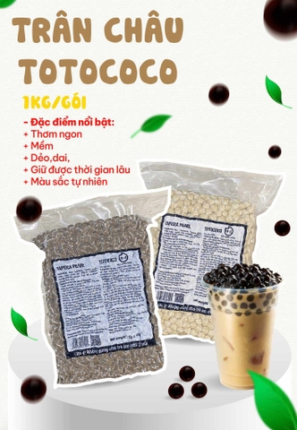 TRÂN CHÂU TOTOCOCO - 1kg | Topping làm Trà Sữa - TOBEE FOOD