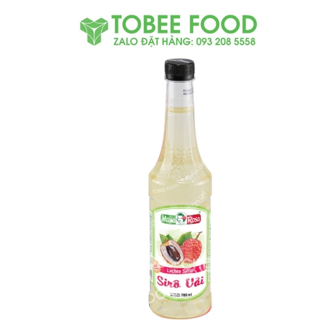 SIRO VẢI MAMA ROSA - 700ml - GOLDEN FARM | Siro Syrup Làm Trà Trái Cây, Trà Sữa - TOBEE FOOD
