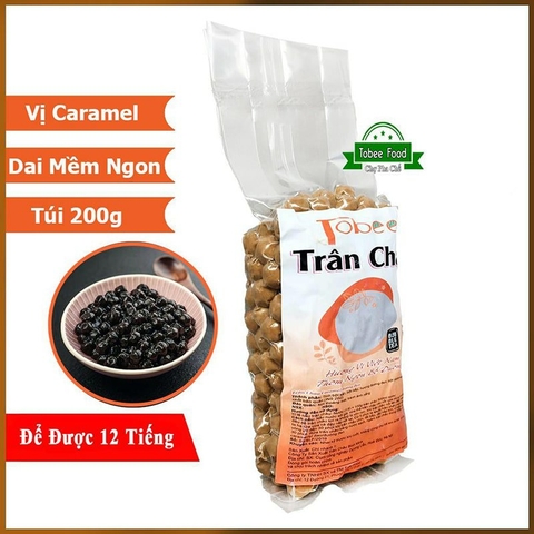 TRÂN CHÂU CARAMEL TOBEE GÓI - 200g - TOBEE FOOD | Topping làm Trà Sữa - TOBEE FOOD