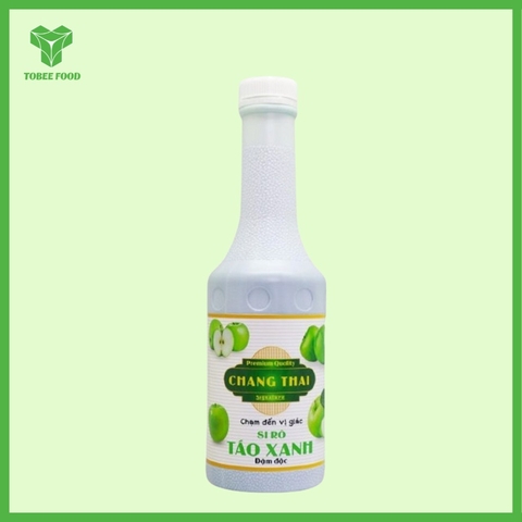 Syrup Chang Thái Táo Xanh - Chai 1L I Nguyên Liệu Pha Chế - Tobee Food