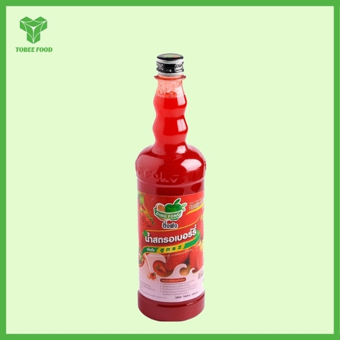Siro Dingfong Dâu I Nguyên Liệu Pha Chế - Tobee Food