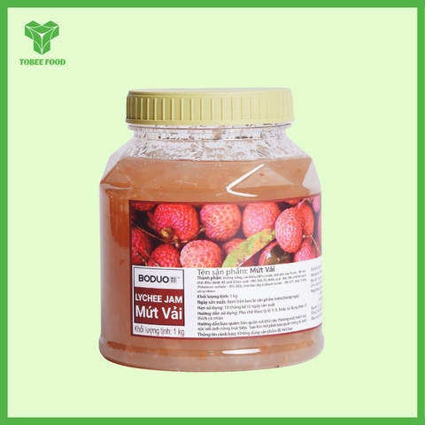 MỨT VẢI BODUO - 1L - BODUO | Mứt - Sinh Tố làm Trà Sữa - TOBEE FOOD