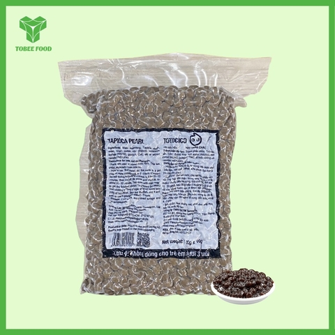TRÂN CHÂU ĐƯỜNG ĐEN TOTOCOCO - 1kg  | Topping làm Trà Sữa - TOBEE FOOD