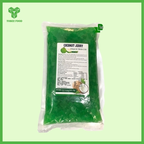 THẠCH DỪA TÁO COCONUT JERRY  - 1kg - COCONUT JERRY | Topping làm Trà Sữa - TOBEE FOOD