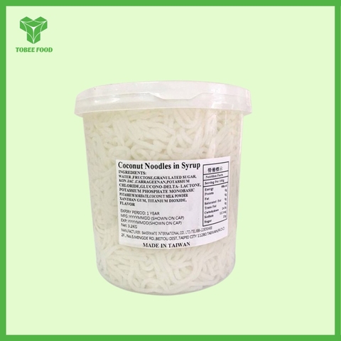 Thạch dừa sợi 3.2 kg I Topping Nguyên Liệu Pha Chế - Tobee Food