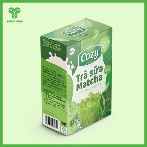 TRÀ MATCHA 3IN1- 50g - COZY | Nguyên Liệu Pha Chế - TOBEE FOOD