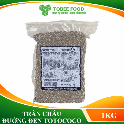 TRÂN CHÂU ĐƯỜNG ĐEN TOTOCOCO - 1kg  | Topping làm Trà Sữa - TOBEE FOOD