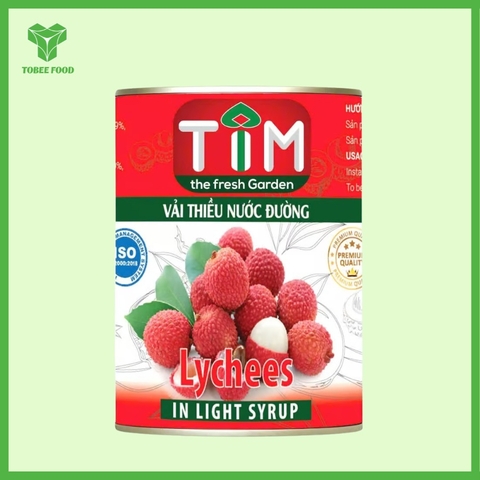 Vải Tim - 560g I Nguyên Liệu Pha Chế - Tobee Food