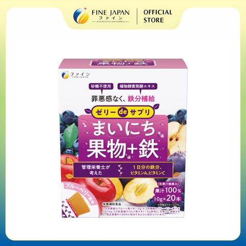 Thạch hoa quả Everyday Fruit Jelly Iron bổ sung sắt, chất xơ và Vitamin cho nữ giới hộp 20 thanh