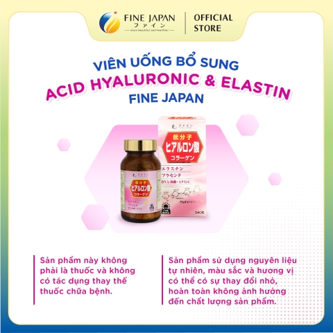 THỰC PHẨM BẢO VỆ SỨC KHỎE HYALURONIC ACID FINE JAPAN LỌ 540 VIÊN
