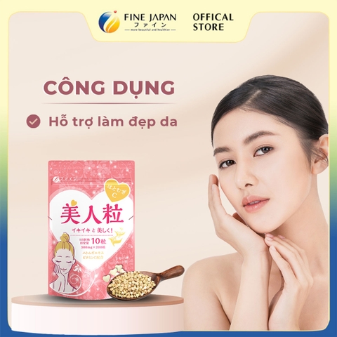 THỰC PHẨM BẢO VỆ SỨC KHỎE COIX SEED BEAUTY TABLETS WITH VITAMIN C FINE JAPAN GÓI 200 VIÊN