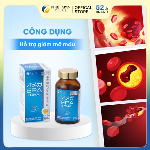 THỰC PHẨM BẢO VỆ SỨC KHỎE FFC OMEGA 3 EPA+DHA FINE JAPAN LỌ 150 VIÊN