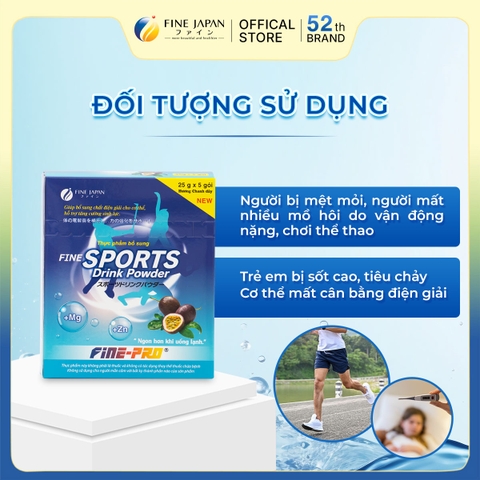 THỰC PHẨM BỔ SUNG FINE SPORTS DRINK POWDER FINE JAPAN HỘP 5 GÓI