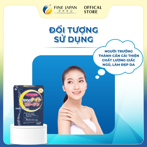 THỰC PHẨM BẢO VỆ SỨC KHỎE FFC GLYNERU NIGHT COLLAGEN FINE JAPAN HỘP 28 THANH