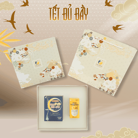 [Hộp quà Tết 2025] FUJI TẾT ĐỦ ĐẦY Fine Japan cho người phụ nữ bạn yêu (collagen đẹp da ngủ sâu, vitamin CD)