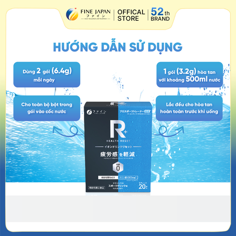 THỰC PHẨM BỔ SUNG FFC R+ ION DRINK RESET FINE JAPAN HỘP 20 GÓI