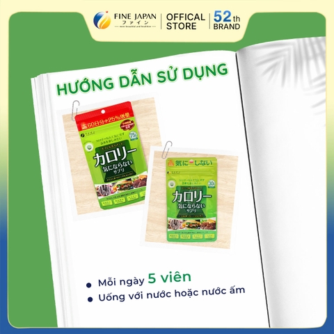 THỰC PHẨM BẢO VỆ SỨC KHỎE CALORIE BURN FINE JAPAN GÓI 150 VIÊN