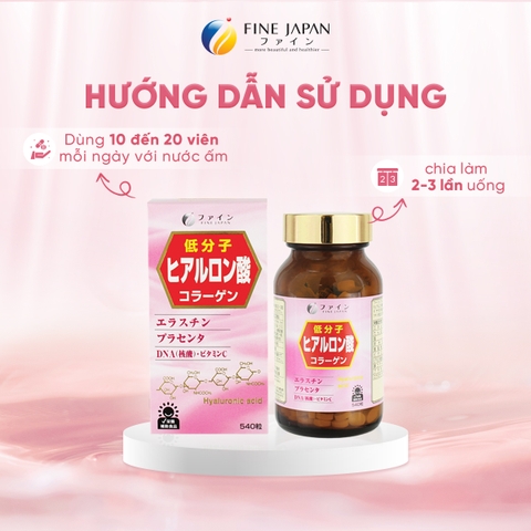 THỰC PHẨM BẢO VỆ SỨC KHỎE HYALURONIC ACID FINE JAPAN LỌ 540 VIÊN
