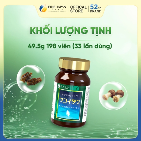 THỰC PHẨM BẢO VỆ SỨC KHỎE FUCOIDAN TABLET FINE JAPAN LỌ 198 VIÊN