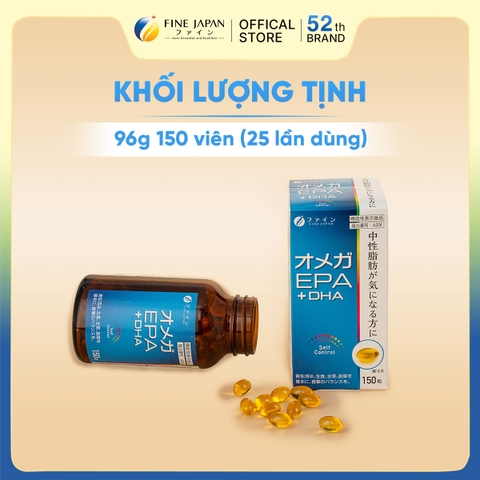 THỰC PHẨM BẢO VỆ SỨC KHỎE FFC OMEGA 3 EPA+DHA FINE JAPAN LỌ 150 VIÊN