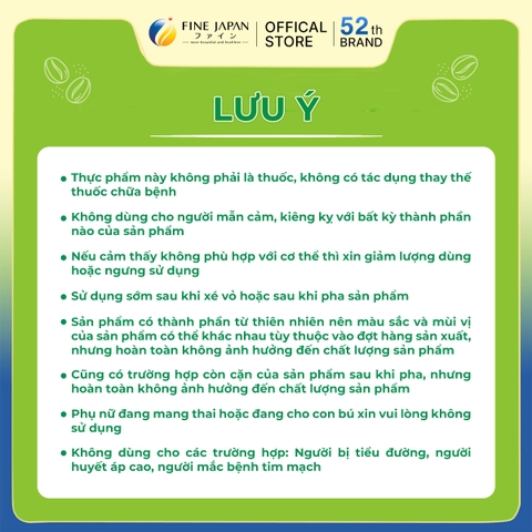 THỰC PHẨM BẢO VỆ SỨC KHỎE GREEN TEA & DIET COFFEE FINE JAPAN HỘP 30 THANH