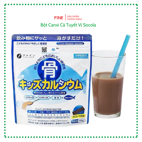 Bột Canxi Cá Tuyết Fine Japan 300g - Canxi Tự Nhiên & Vitamin D Hỗ Trợ Xương Chắc Khỏe, Tăng Chiều Cao An Toàn Từ Nhật Bản