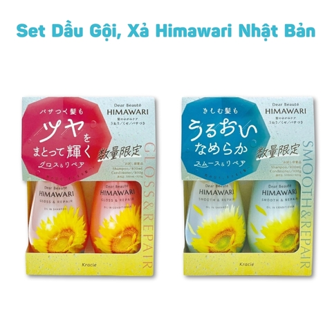 Set Dầu Gội Xả Hoa Hướng Dương Himawari Nhật Bản - 400ml