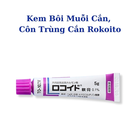 Kem Bôi Vết Muỗi Côn Trùng Cắn Rokoito Locoid Ointment 0.1% Nhật Bản 5g – Giảm Ngứa Sưng Đỏ Nhanh Chóng, An Toàn Hiệu Quả