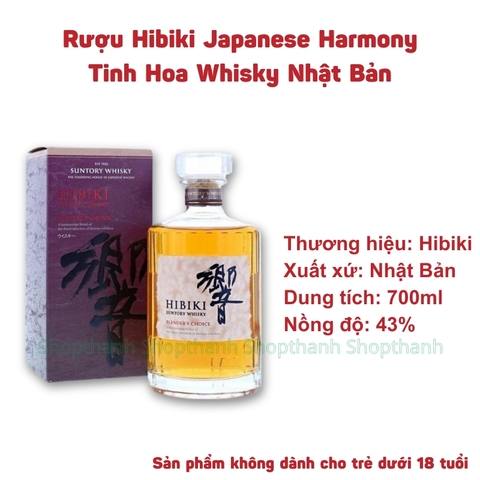 Rượu Hibiki Japanese Harmony 700ml - Tinh Hoa Whisky Nhật Bản