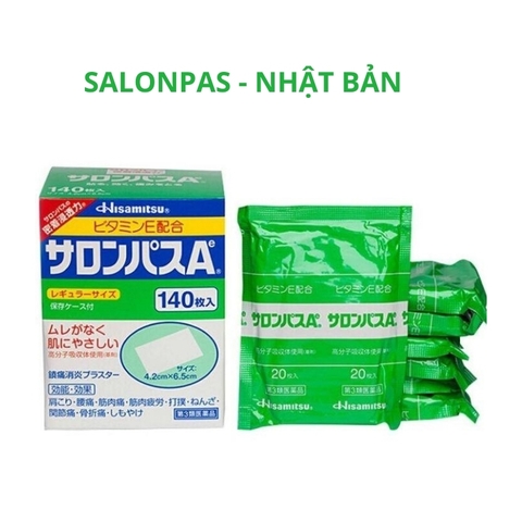 Miếng dán Salonpas Hisamitsu Nhật hộp 140 miếng