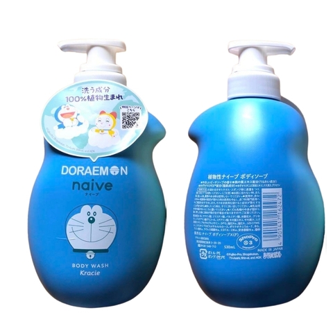 Sữa Tắm Toàn Thân Kracie Naive Doremon Pump Body 530ml