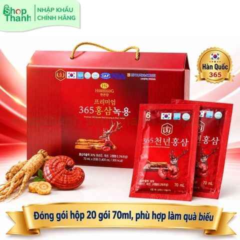 Nước Hồng Sâm 365 - Bồi Bổ Toàn Diện, Kết Hợp Hồng Sâm Linh Chi Nhung Hươu - Cho Người Lớn Tuổi