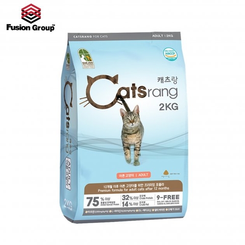 Thức ăn mèo - Catsrang adult 2kg (bao xanh)