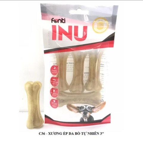 Xương da bò tự nhiên Fonti - thanh 3 inch (4 thanh)