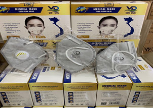 KHẨU TRANG VIỆT ĐỨC CÓ VAN MÀU XÁM