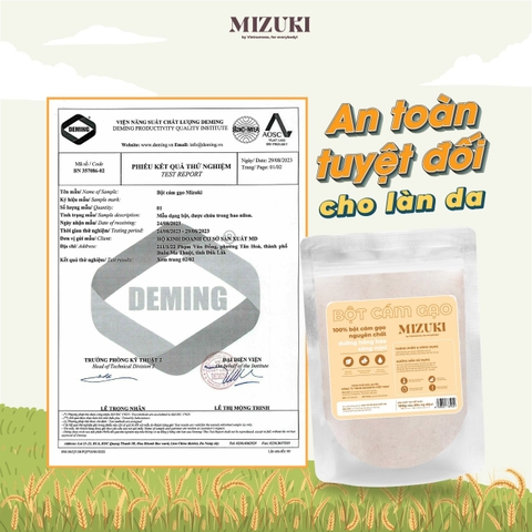 Bột Cám Gạo Nguyên Chất Mizuki Tẩy Tế Bào Chết Cơ Thể Và Da Mặt