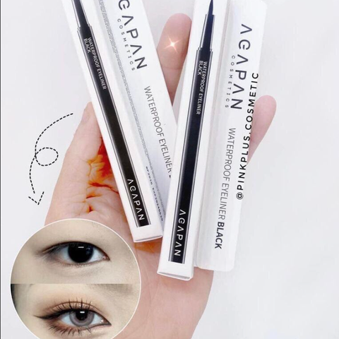 Kẻ Mắt Không Lem, Lâu Trôi AGAPAN Waterproof Eyelier Black Hàn Quốc - Màu Đen