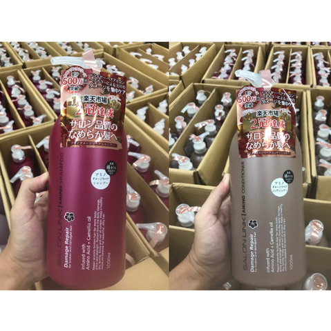 Dầu Gội, Dầu Xả Phục Hồi Hư Tổn Chiết Xuất Hoa Trà Salon Link Amino 1000ml