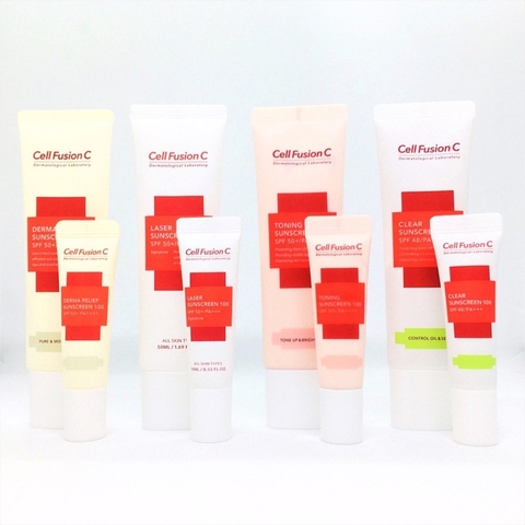 Kem chống nắng Cell Fusion C Laser/Clear/Toning Suncreen SPF50+/PA++++ Hàn Quốc 50ml