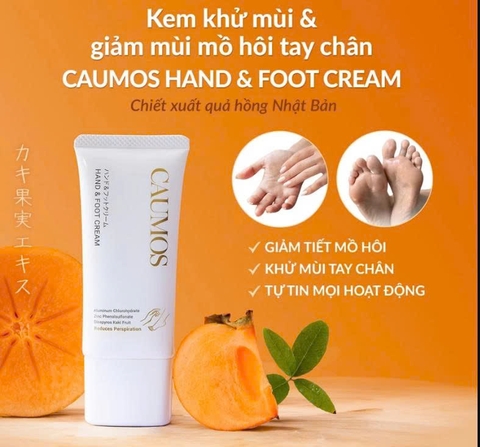 Kem Khử Mùi Hôi Chân Tay Caumos Hand & Foot Cream Giúp Khô Thoáng Giảm Tiết Mồ Hôi