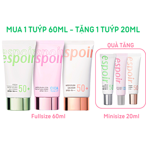 Kem Chống Nắng Espoir Water Splash Sun Cream SPF50+ PA+++ Hàn Quốc 60ml