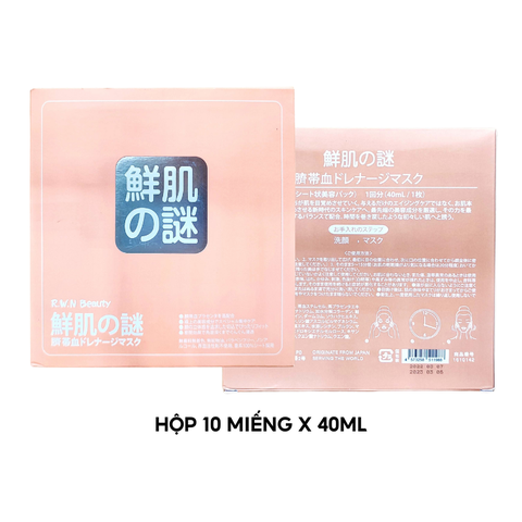 [Hộp 10 Miếng] Mặt Nạ Nhau Thai Cừu Rwine Dưỡng Da Trắng Sáng Và Cấp Ẩm Hiệu Quả Nhật Bản 40ml