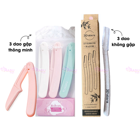Set 3 Dao Cạo Lông Mày Habaria Eyebrow Smart Trimmer